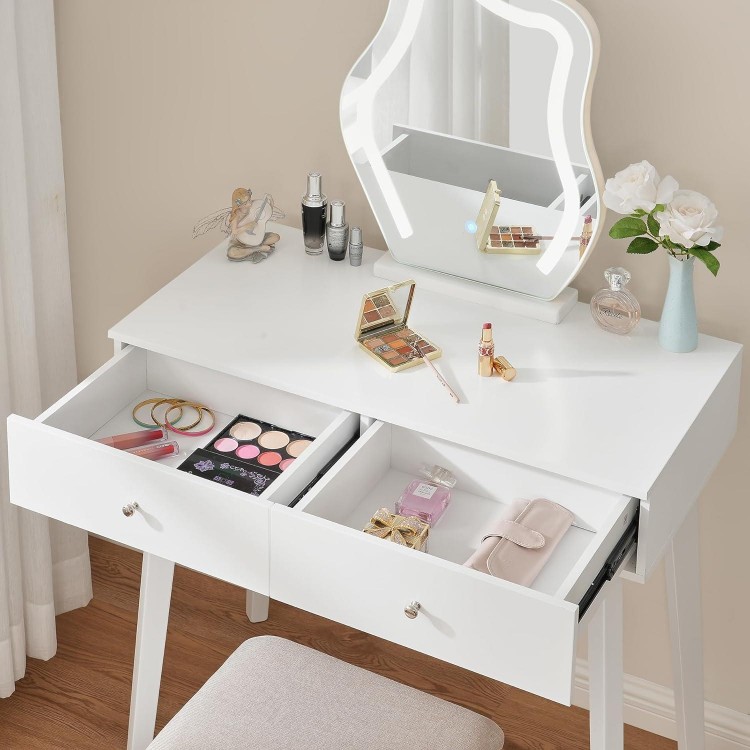 Dressing Table Vanity Set LED Dressing Table Cosmetic Table Mirror