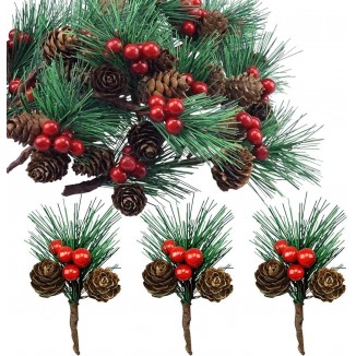 Pack of 20 Small Artificial Pine Branches with 