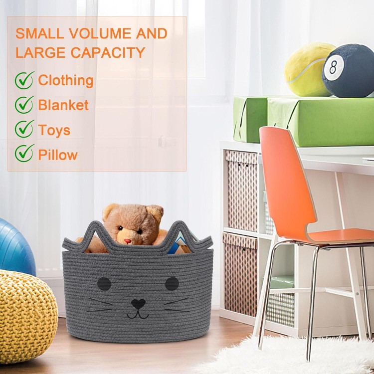 Children's Cotton Storage Basket for Toys and Laundry