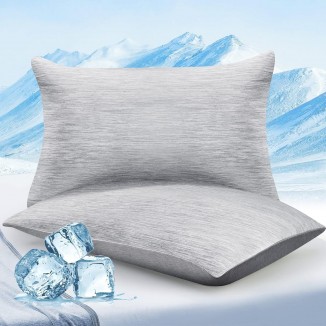 Cooling Cushion Covers, Breathable, Ultra-Soft Pillow Cases to Protect Skin and Hair