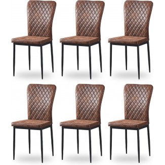 Scandinavian Dining Room Chairs, Brown Elegant Lattice Look