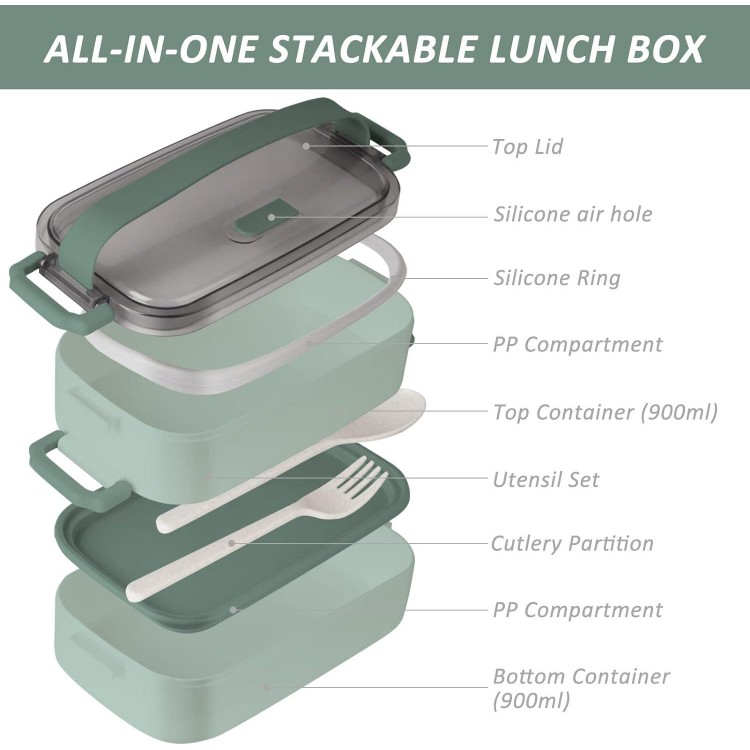 Adult Bento Lunch Box for Children, Lunch Box Children with Compartments