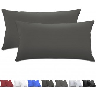 40 x 80 cm (set of 2), grey, microfibre pillowcase (100% polyester), concealed zip on the long side