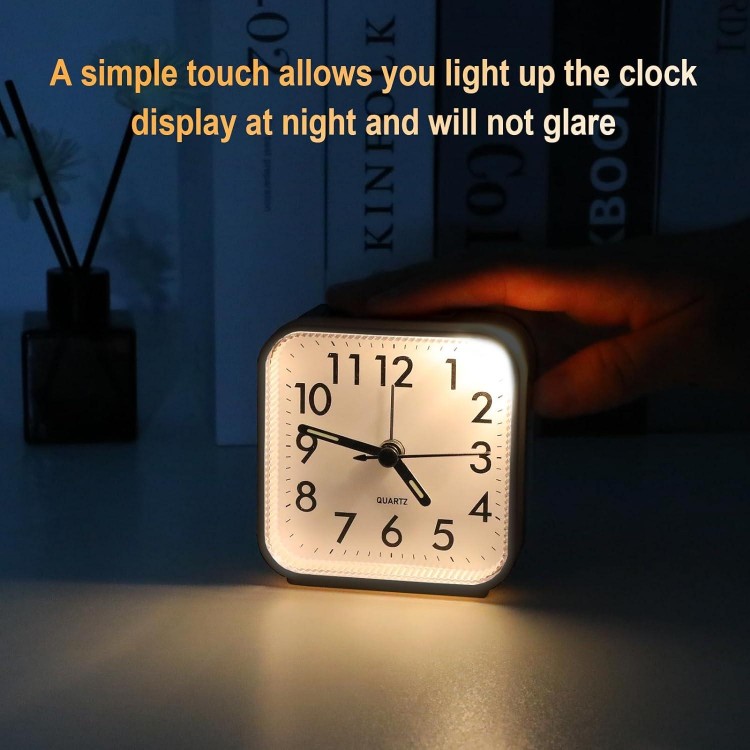 5 Inch Alarm Clock with Night Light, Bedside