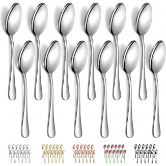 Evanda Soup Spoon Set of 12, 18.5 cm, Stainless Steel Cutlery Spoon