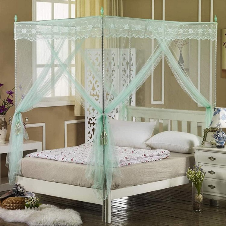 Canopy Bed Frame, Canopy Bed Mosquito Net Holder, Four Corner Bed