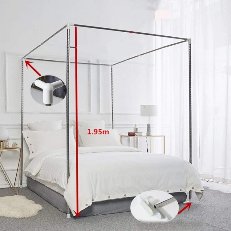 Canopy Bed Frame, Canopy Bed Mosquito Net Holder, Four Corner Bed