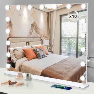 Hollywood Mirror with Lighting, 17 LED Makeup Mirror with Light