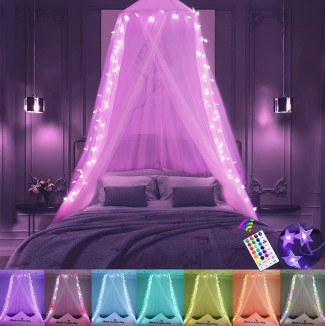 Bed Canopy with Lighting (60 x 250 cm)