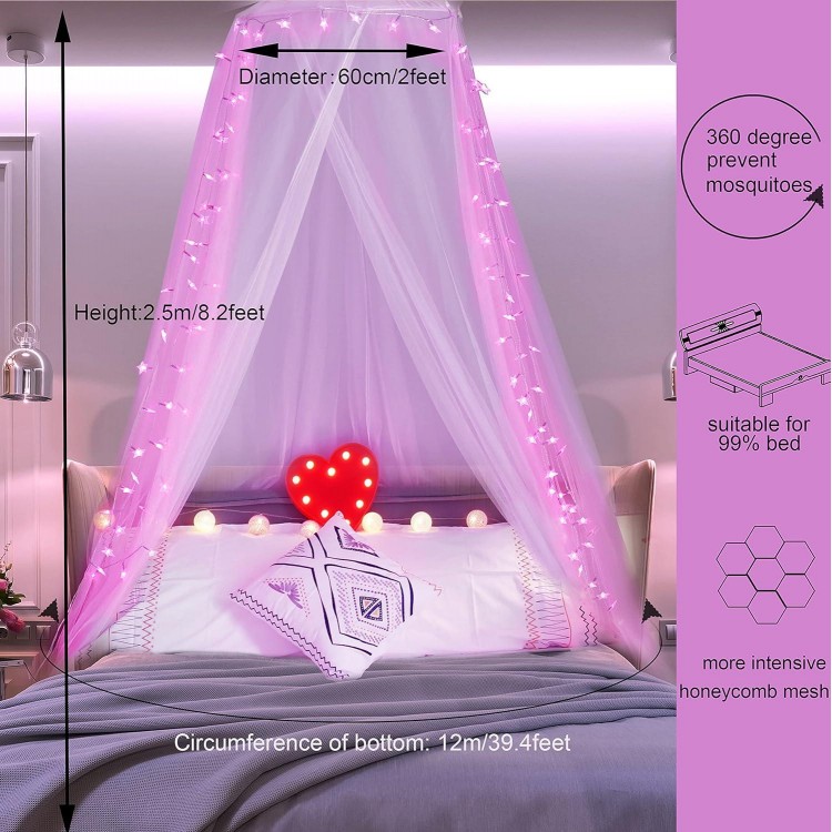 Bed Canopy with Lighting (60 x 250 cm)