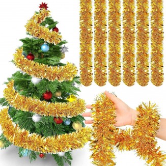 Pack of 6 2 m Christmas Tinsel Garland