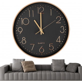 30 cm Round Wall Clock without Ticking Noises