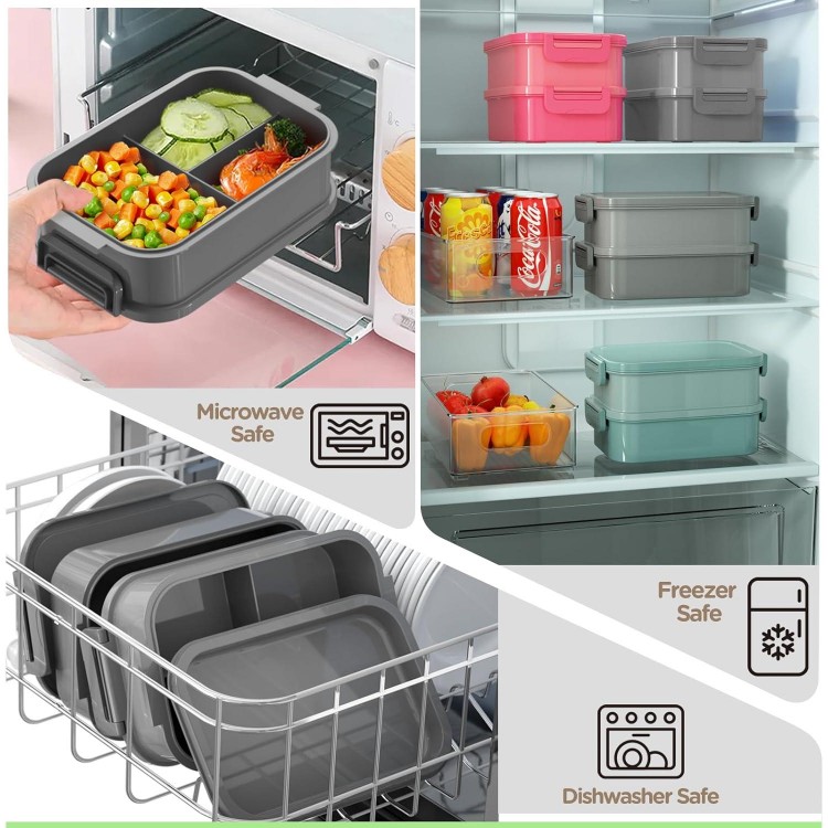 Adult Lunch Box, 2130 ml, Large Volume Bento Box, Leak-Proof Lunch Box