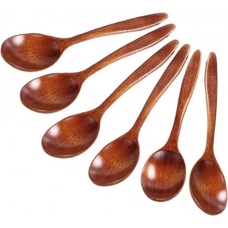 Environmentally Friendly Tableware Soup Spoon Coffee Tea Honey Natural Wood Spoon