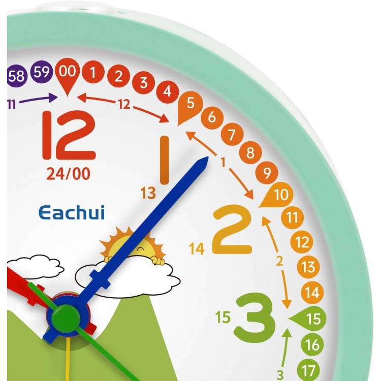 Analogue Alarm Clock Children Without Ticking for