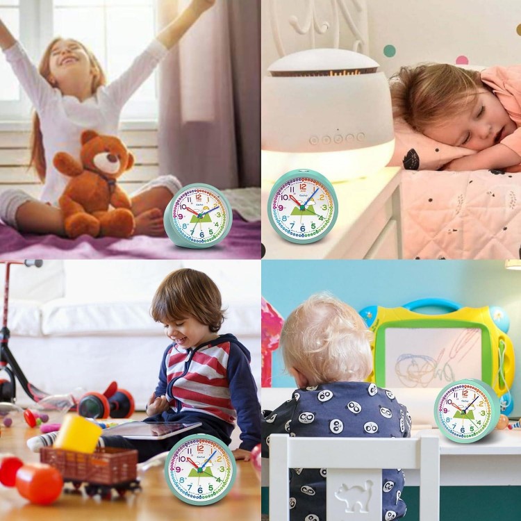 Analogue Alarm Clock Children Without Ticking for