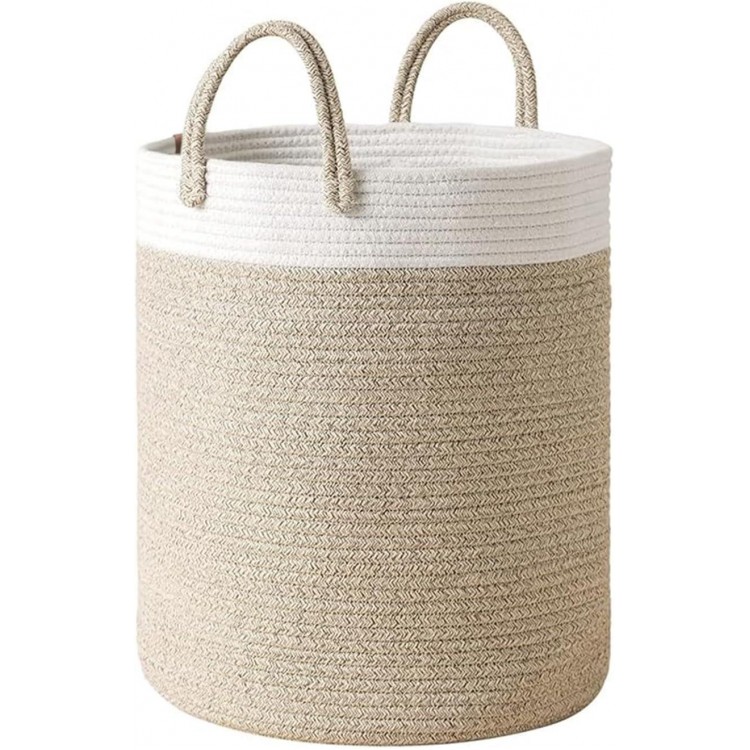 Muse Aufbewahrungskorb Wäschekorb aus Baumwolle Seil, Wäschesammler