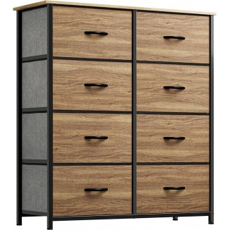 Chest of Drawers Cabinet Storage Cabinet 8 Drawers Fabric with Handles