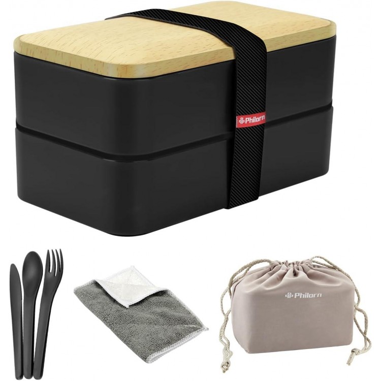 Bento Box Adult Japanese with Cutlery, Lunch Box, Butter Lunch Box