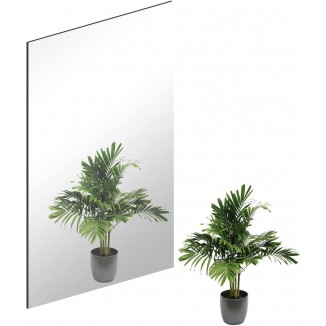 Wall Mirror Self-Adhesive Glass Mirror HD Decorative Wall Mirror Frameless Mirror Large