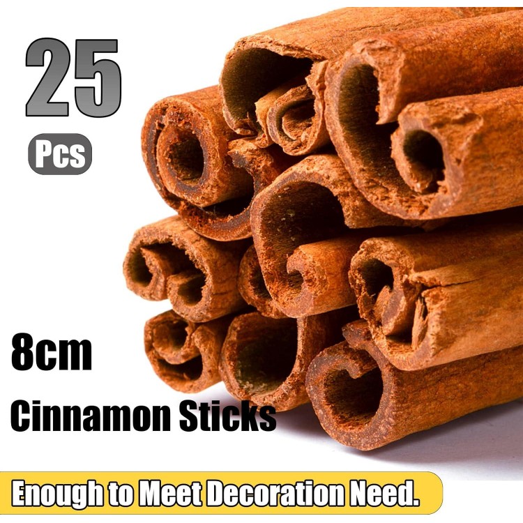 Cinnamon Sticks Decoration, Pack of 25 Cinnamon Sticks