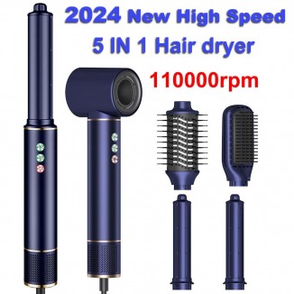 110000rpm Professinal Leafless Negative Ion 5 in 1 Hair Dryer High Spe