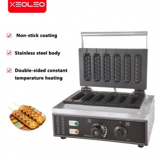 XEOLEO Electric Sausage Waffle Maker Non-stick Crispy French Hot Dog L