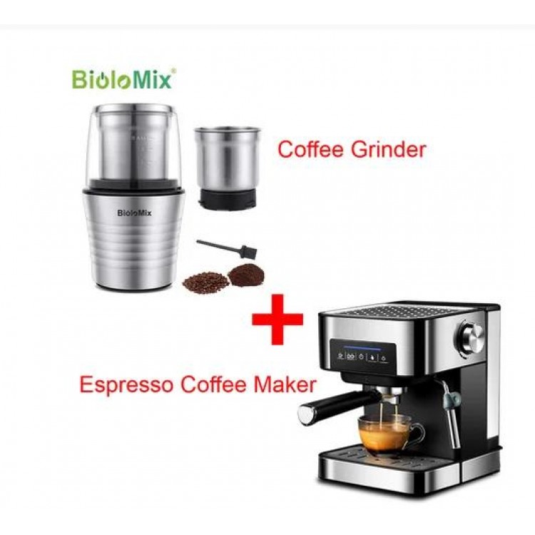 BioloMix 20 Bar Italian Type Espresso Coffee Maker Machine with Milk F