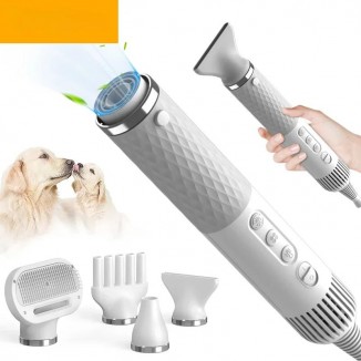 ROJECO Portable 2 in 1 Pet Hair Dryer For Dogs Cat Grooming Comb Brush