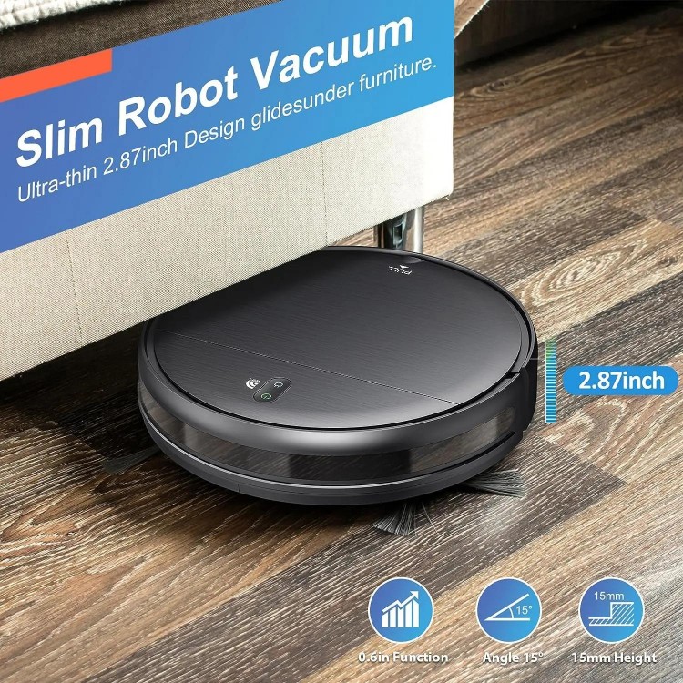 ZCWA BR151 Robot Vacuum Cleaner Auto Charging 6000Pa Power App Control