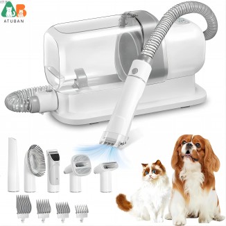 ATUBAN Pet Grooming Vacuum & Dog Grooming Kit with 2.3L Capacity Large