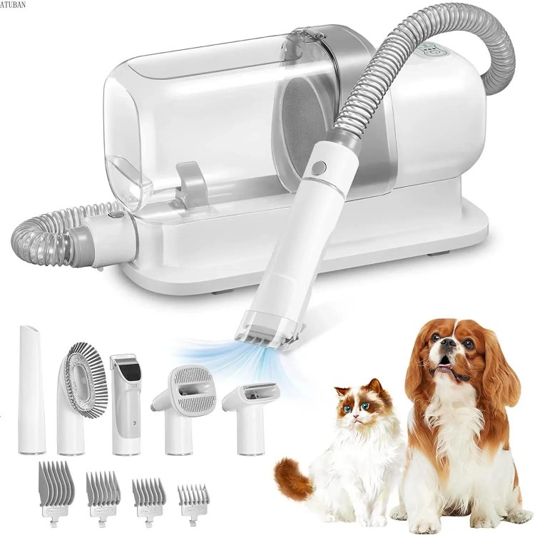 ATUBAN Pet Grooming Vacuum & Dog Grooming Kit with 2.3L Capacity Large