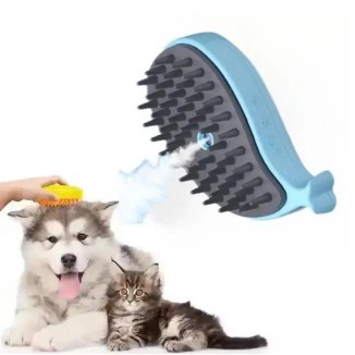 Pet Grooming Brush With Electric Spray Water Steamy Cat Brush Steamer