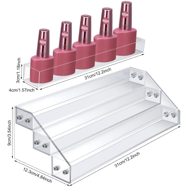 3-Tier Nail Polish Organiser Shelf Nail Polish Storage Acrylic