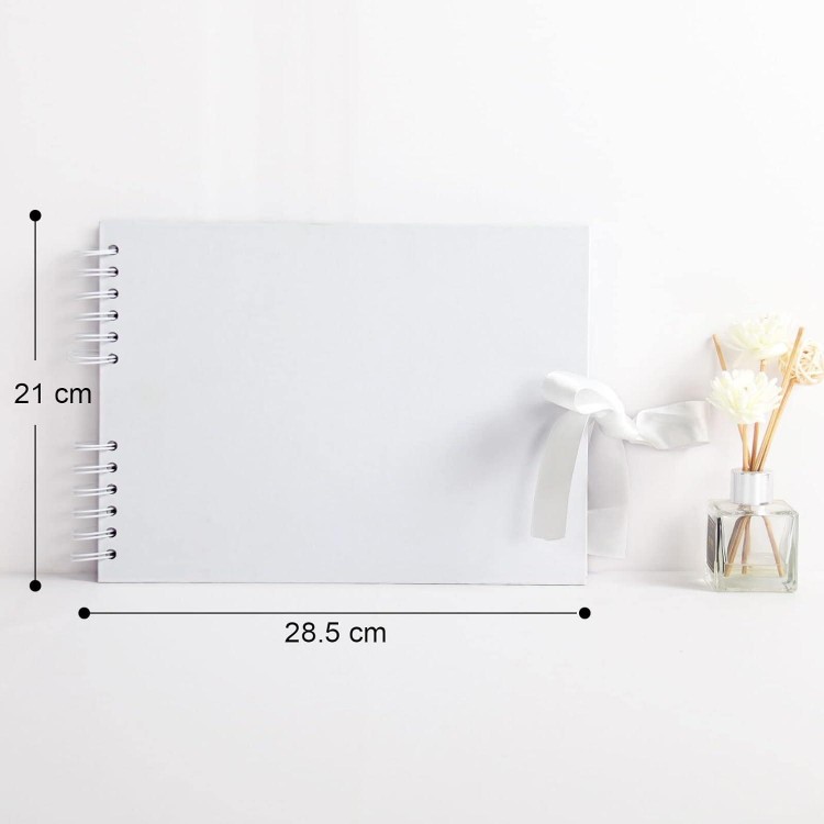 DIY Photo Album 28.5 x 21 cm DIY Photo Book 80 Pages Silk Ribbon Craft Paper Album