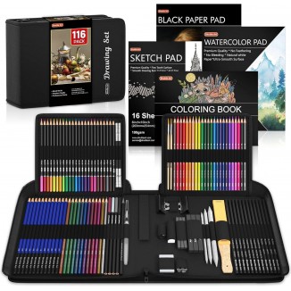 Drawing Set, 116 Piece Painting Set, Artist Set, for Children, Adults