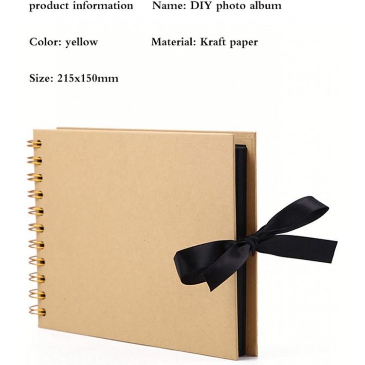 Photo Album with 30 Black Pages, 120 Photo Albums for