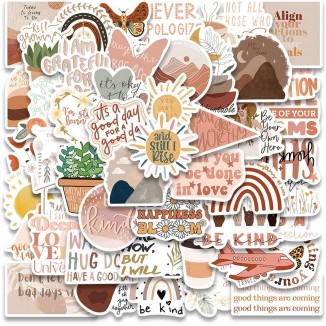 50 Pieces Inspirational Vintage Stickers
