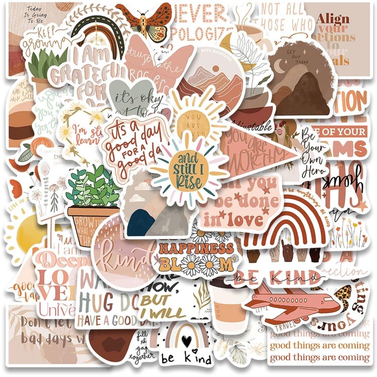 50 Pieces Inspirational Vintage Stickers