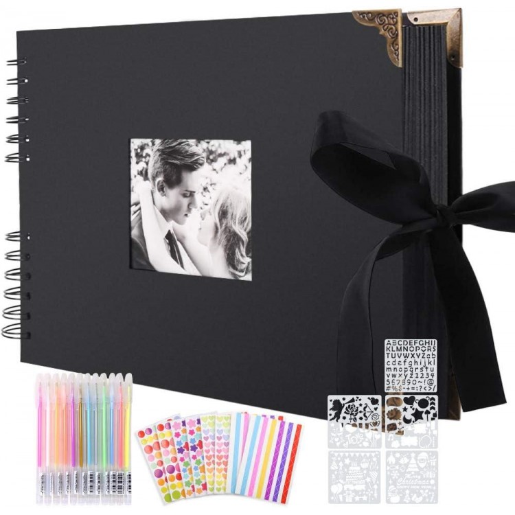 DIY Photo Album, DIY Photo Book, 80 Black Pages, Vintage Spiral