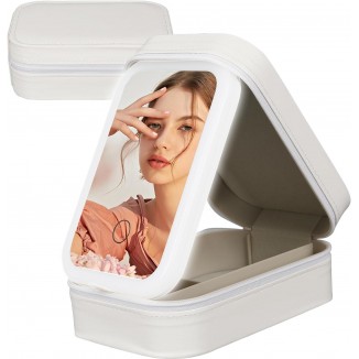 Cosmetic Bag with Illuminated Mirror, Makeup Bag with Mirror