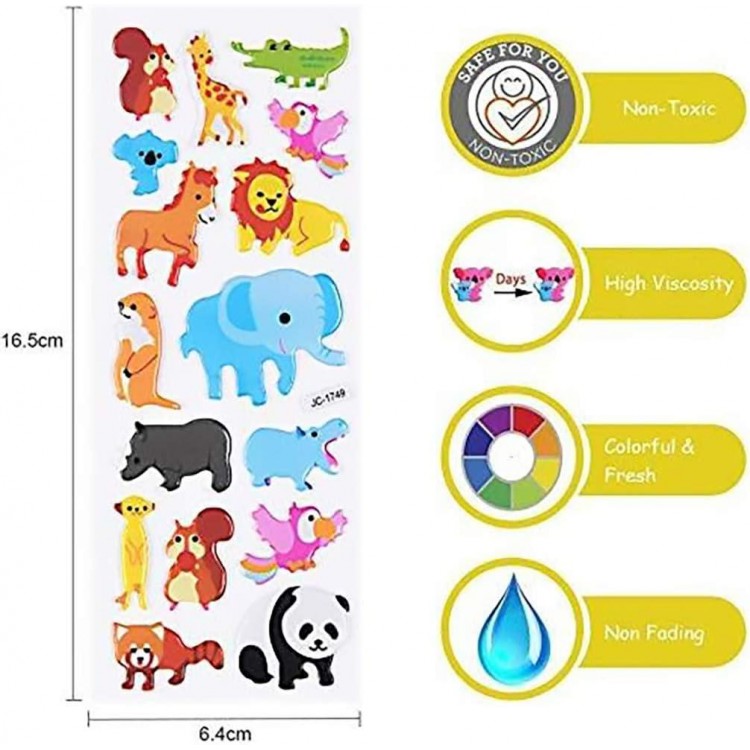 3D Stickers for Kids, 3D Stickers, Puffy Stickers for