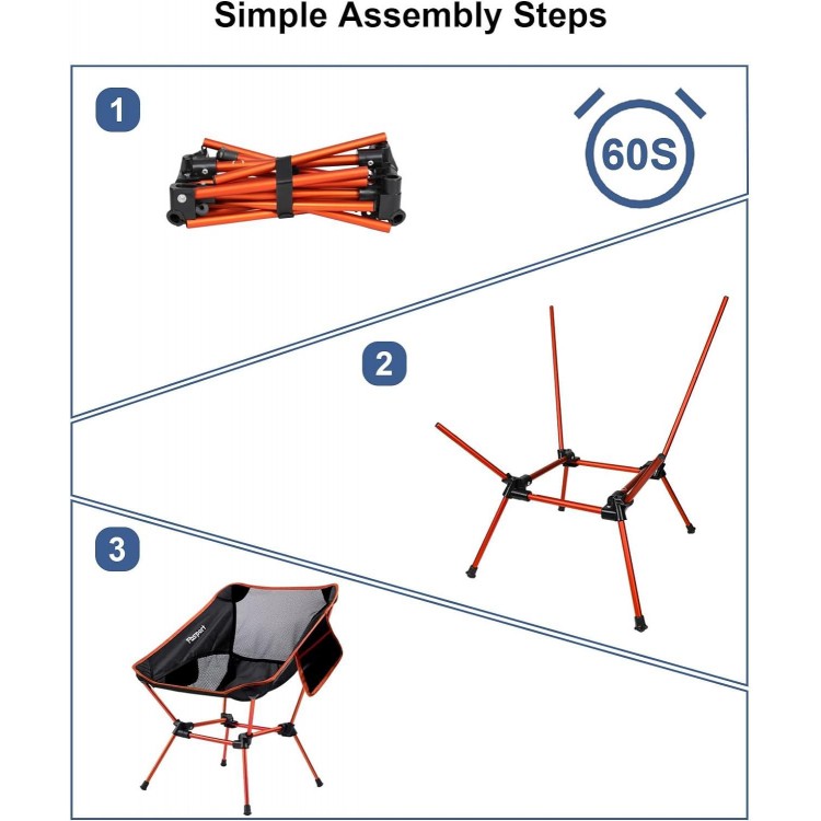 Camping Chairs Set of 2 Foldable Ultralight Lightweight Camping Chair