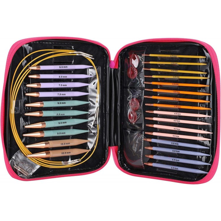 13 Pairs of Interchangeable Knitting Needles Set