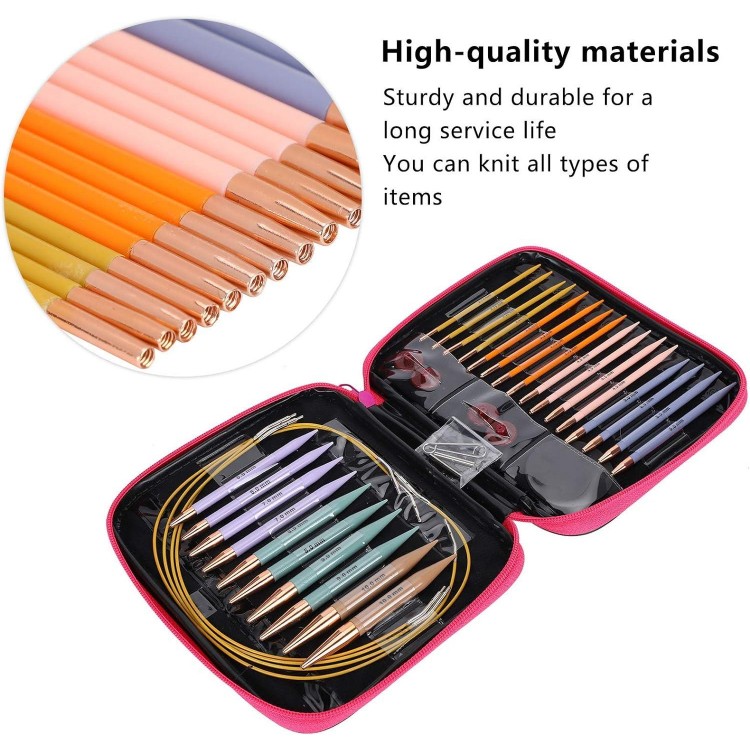 13 Pairs of Interchangeable Knitting Needles Set