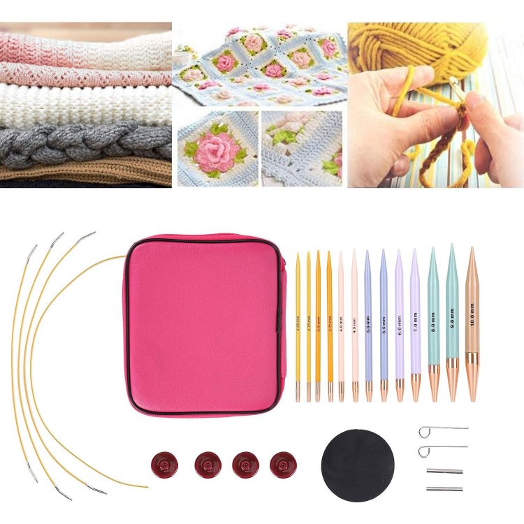 13 Pairs of Interchangeable Knitting Needles Set