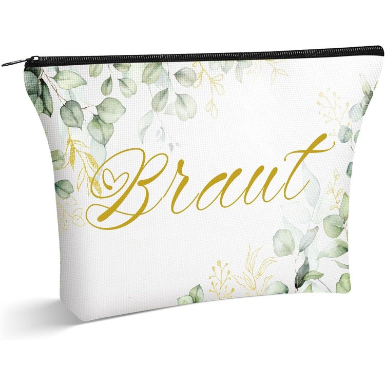 Bride Makeup Bag Bride Gifts Cosmetic Bag Bride Canvas Makeup Bag