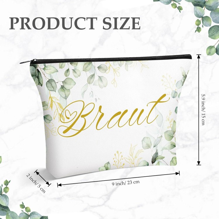 Bride Makeup Bag Bride Gifts Cosmetic Bag Bride Canvas Makeup Bag