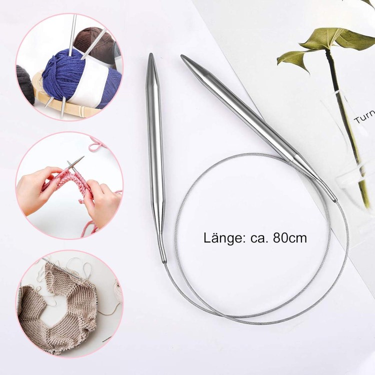 Circular Knitting Needles Set Stainless Steel