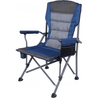 XXL Foldable Camping Chair 150 kg for Heavy People with High Backrest